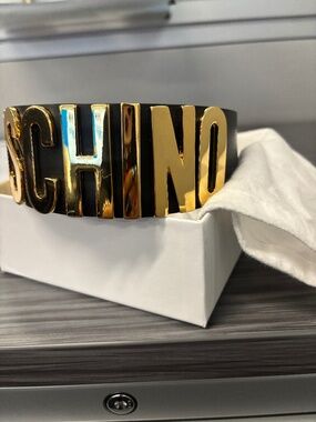 Moschino Logo Waist Belt/Black/46